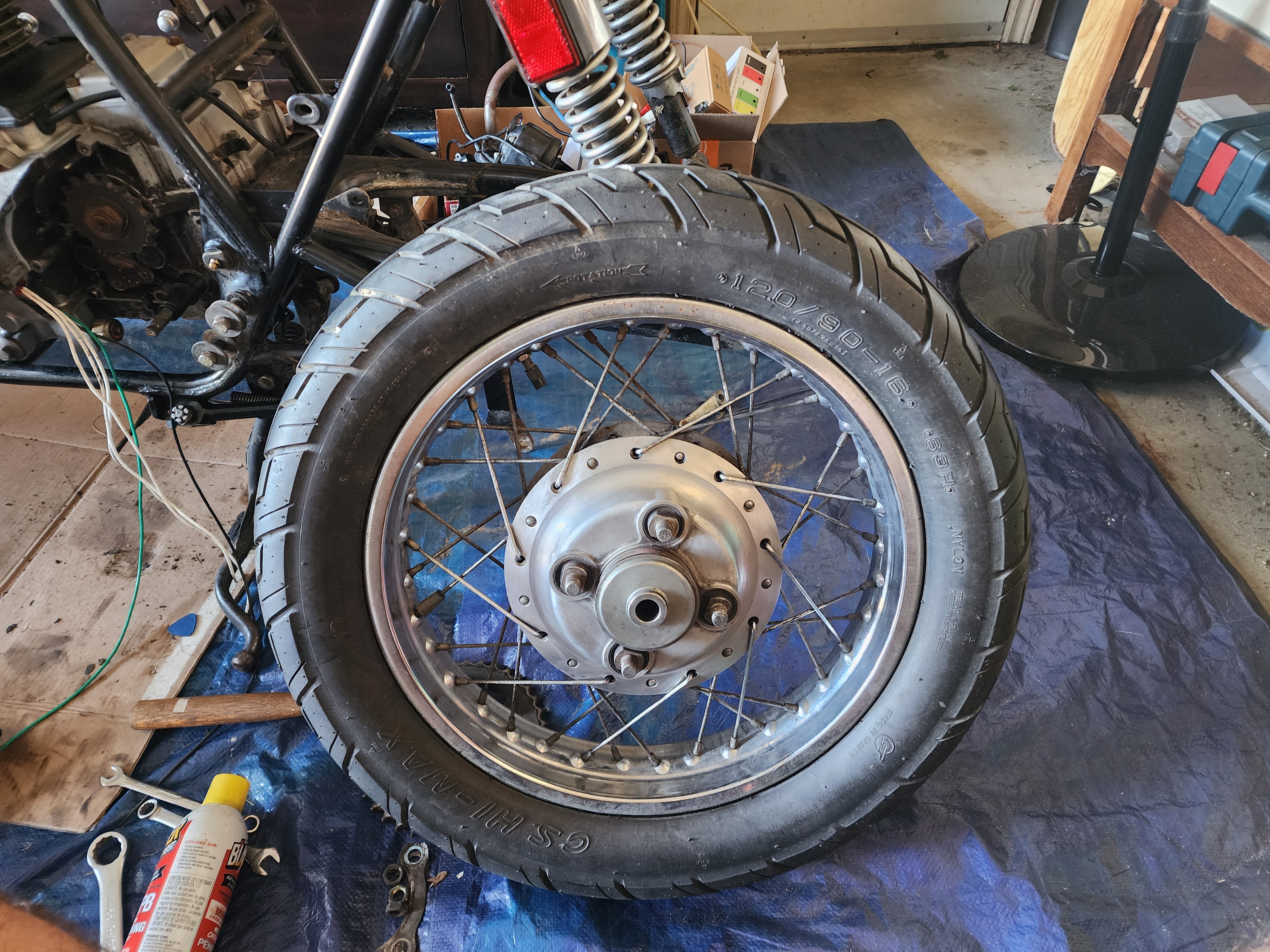 Prepped Rear Wheel